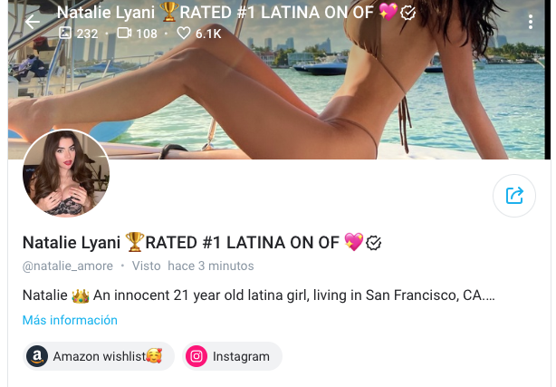  Natalie, la cautivadora latina de 20 años,